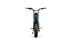 Back View of A-Spadz Cavet Air Motorcycle on a white background
