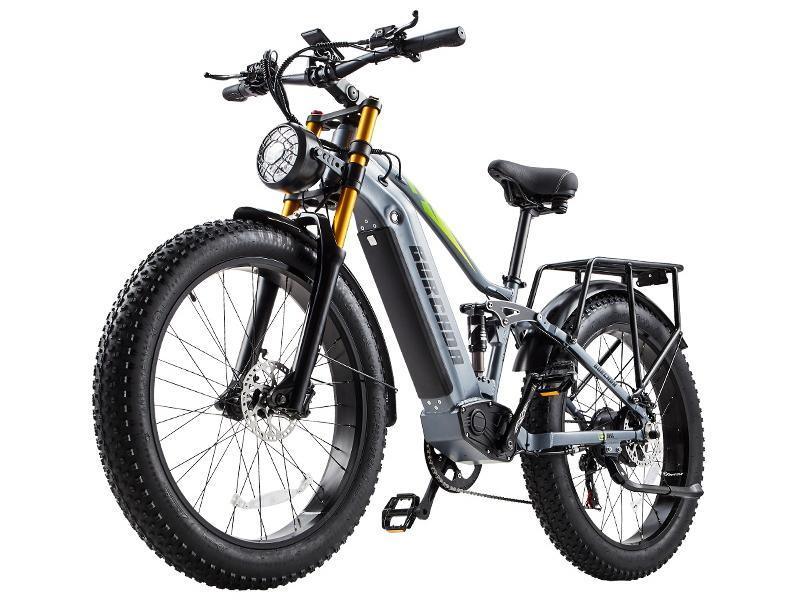 BURCHDA RX80 Electric Mountain Bike with fat tires, dual suspension, and sturdy frame design for off-road and rugged terrain riding – Pogo Cycles