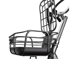 Cysum T1 Pro Electric Tricycle - metal bike basket attached to a bicycle frame on a white background