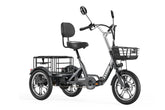 Cysum T1 Pro Electric Tricycle with a basket and seat on a white background