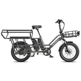 Fafrees FF20 CUV Modular longtail Cargo Bike with baskets on a white background