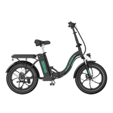 Black KOOLUX BK6S 3.0 Folding Electric Bike in green colour with KOOLUX branding on a white background