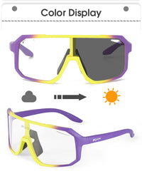 SCVCN Cycling Sunglasses Photochromic Glasses for Men Sun Mountain Bike Road Bicycle Eyewear Cycle Goggles Sports UV400 MTB