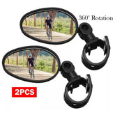 2PC Bike Mirror 360 Degree Adjustable Rotatable Handlebar Mirror Wide Bycicle Accessories Cycling Rear View Mirror Accesorios