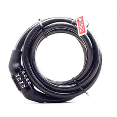 Anti theft bicycle lock, 4-digit password lock, 1-meter ultra strong cable, suitable for mountain bikes, road bikes,