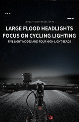 Bicycle Electronic Bell Bicycle Light Scooter E-bike Trumpet Alarm Bike Bell USB Charge Cycling Warning Alert Safety Riding