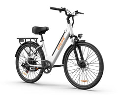 URLIFE E26 Step-Through Electric bicycle with 'URLIFE' branding on a white background