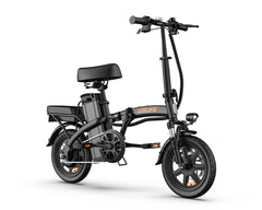 Black URLIFE F1L Compact Folding Electric Bike on a white background