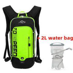 INOXTO 6L Cycling Bag Men's Women Riding Waterproof Breathable Bicycle - Green Backpack with 2L water bag- Pogo Cycles