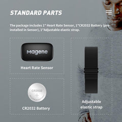 Parts of Magene H64 Heart Rate Monitor Mover Bluetooth ANT Sensor With Chest Strap Computer Bike Wahoo Garmin BT Sports - Pogo Cycles
