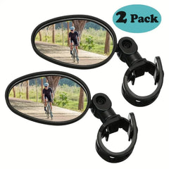 1/2PC Bike Mirror 360 Degree Adjustable Rotatable Handlebar Mirror Wide Bycicle Accessories Cycling Rear View Mirror Accesorios - Pogo Cycles