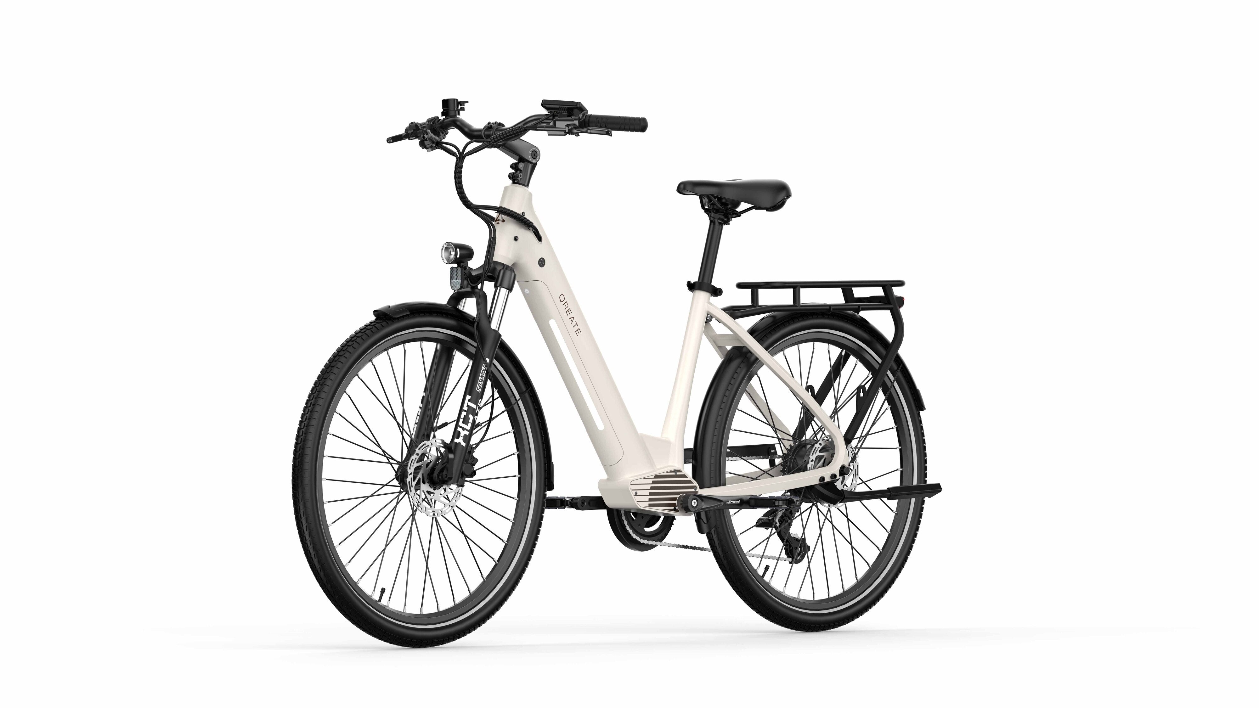 Close up view of A-Spadz Qreate City Pro Electric Bike - Pogo Cycles