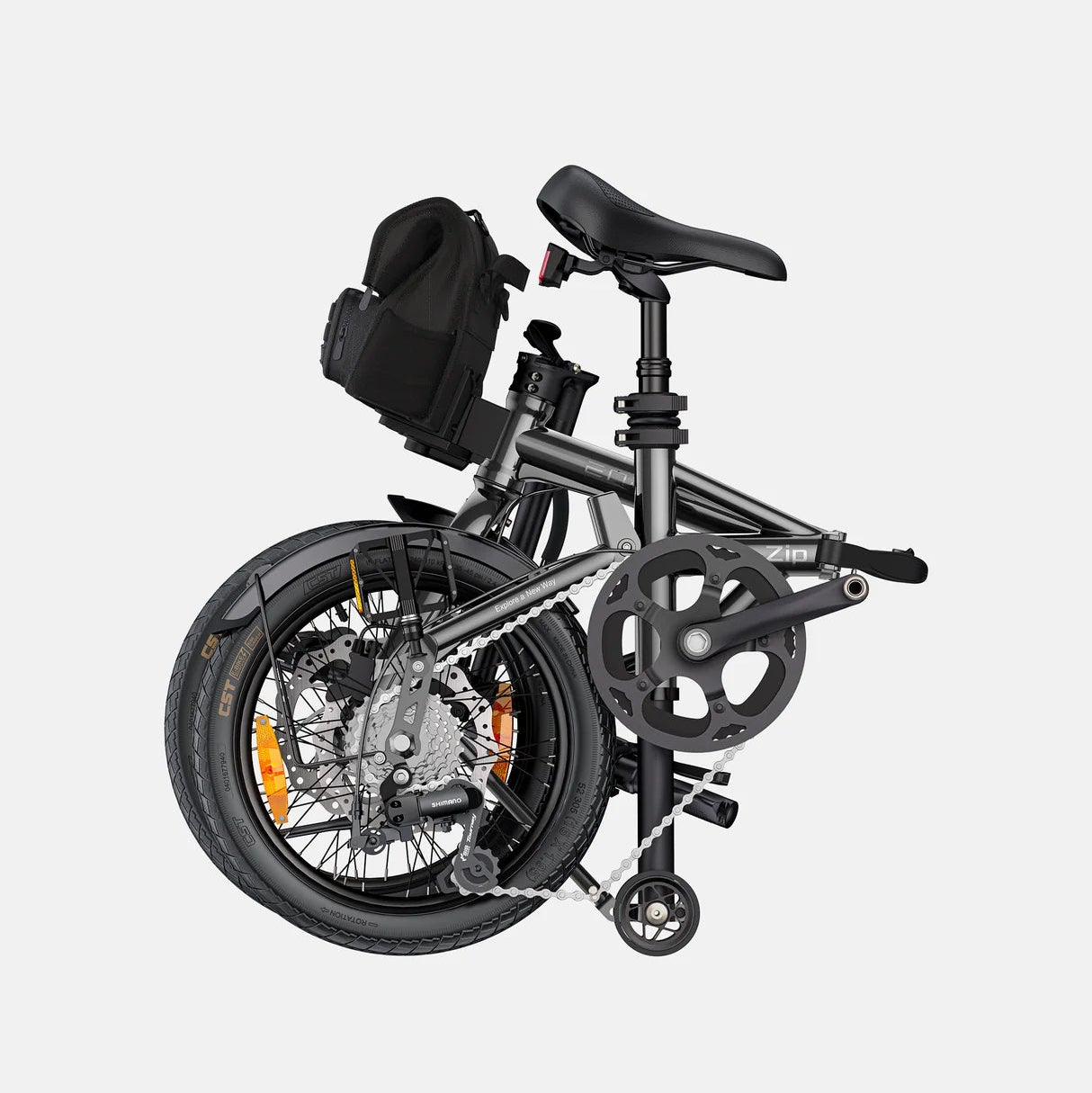 ENGWE Zip Folding Electric bicycle on a white background