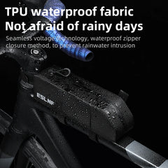 ESLNF Bike Tube Bag Mountain Road Bike Large Capacity Hard Shell Waterproof Front Handlebar Pack Bike Riding Equipment