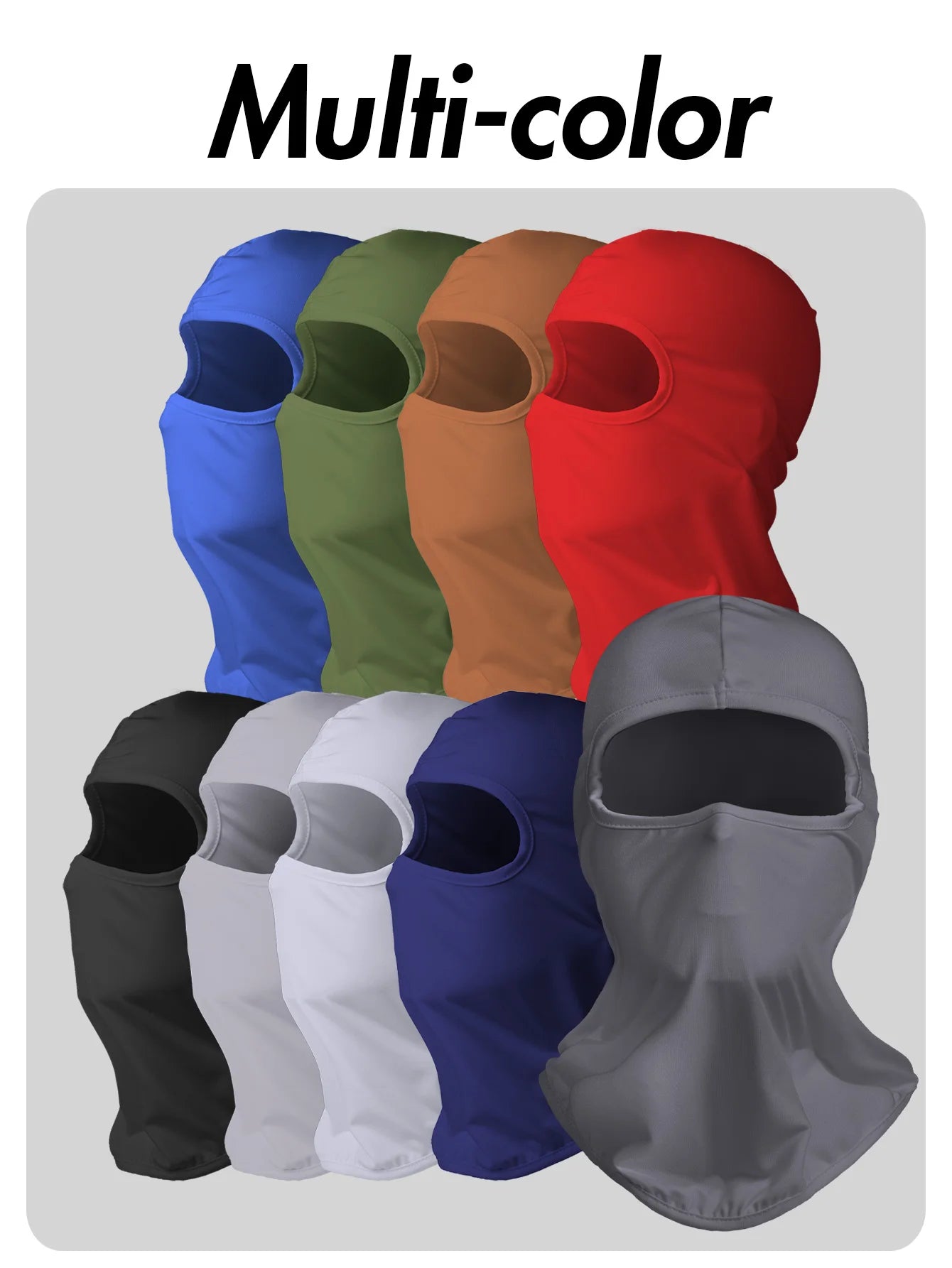 Musion Motorcycle Balaclava Sun Protection Full Face Mask Breathable Mesh Airsoft Mask Balaclava Bicycle Cycling Head Cover Unde