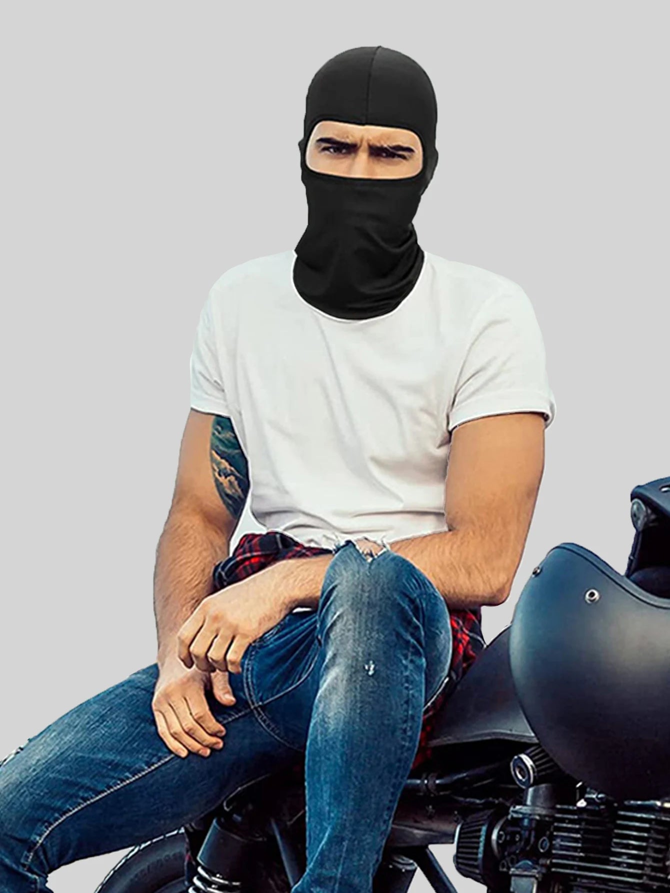Musion Motorcycle Balaclava Sun Protection Full Face Mask Breathable Mesh Airsoft Mask Balaclava Bicycle Cycling Head Cover Unde