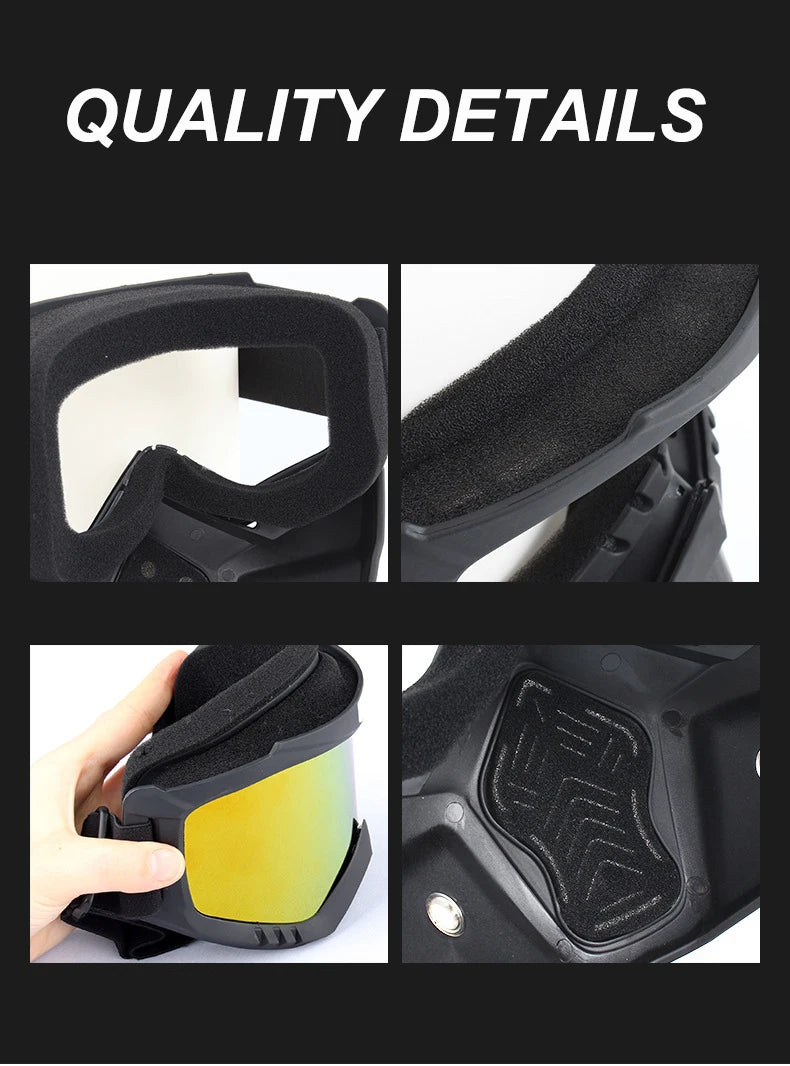 Outdoor Sport Windproof Mask Goggle HD Motorcycle Glasses Snowboard Eyewear Riding Motocross Summer UV Protection Sunglasses