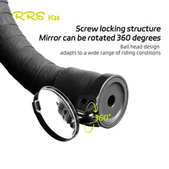 Rrskit Bicycle Handlebar Mirrors For MTB Road Bicycles 360 Degrees Rotate Bike Side Handlebar Mirror Convenient And Safety