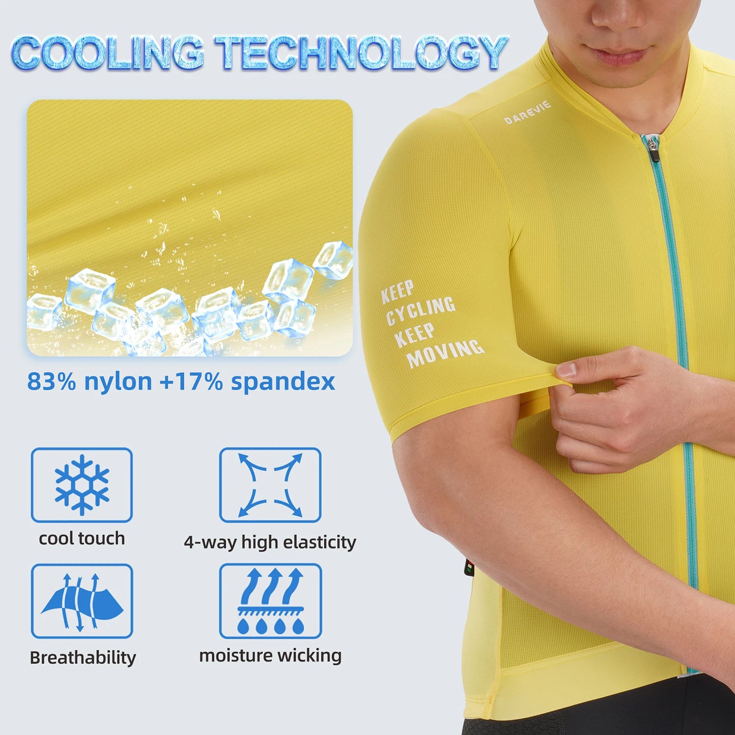 DAREVIE Cycling Jersey 2024 Cool Cycling Jersey Men Women Breathable Man Cycling Maillot Quick Dry Cycling Jersey Slim Fit Pro - Pogo Cycles