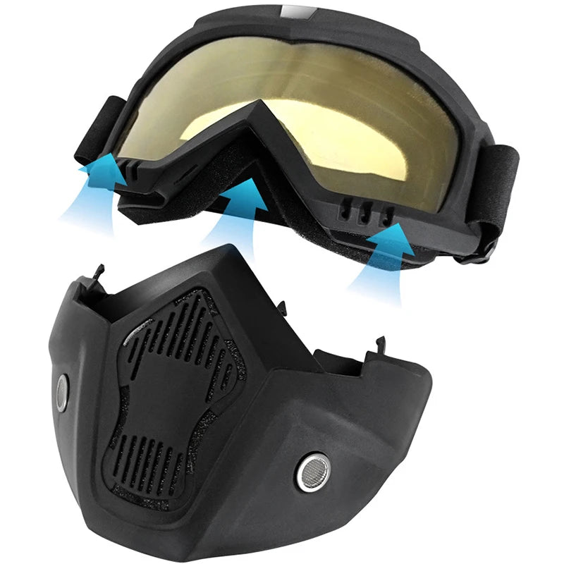 Outdoor Sport Windproof Mask Goggle HD Motorcycle Glasses Snowboard Eyewear Riding Motocross Summer UV Protection Sunglasses