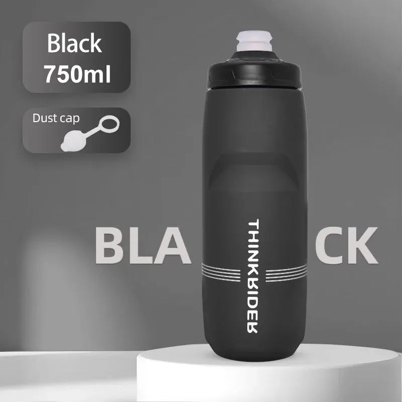 ThinkRider 620ml/750ml Bicycle Bottle MTB Road Bike Water Bottle Outdoor Sports Plastic Portable Large Capacity Drink Cycling