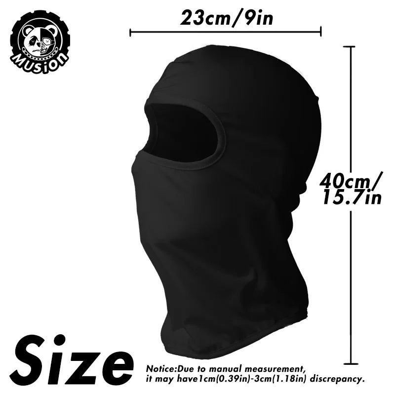 Musion Motorcycle Balaclava Sun Protection Full Face Mask Breathable Mesh Airsoft Mask Balaclava Bicycle Cycling Head Cover Unde