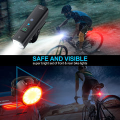 CYCLAMI Bicycle Light 1200LM T6 LED Rechargeable Set Road MTB Bike Front Back Headlight Lamp Flashlight Cycling Light Group