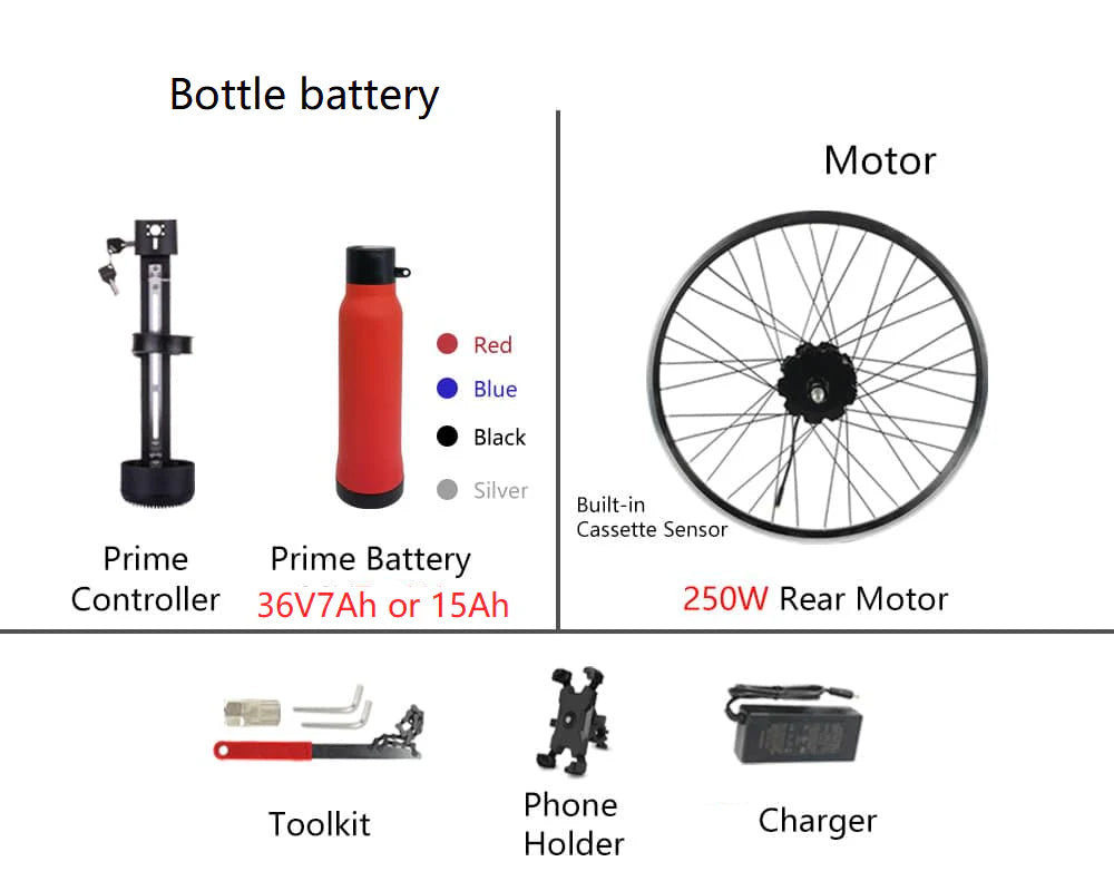 Accolmile 250W rear-motor with bottle battery Conversion kit - Pogo Cycles