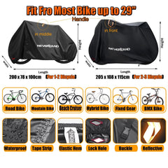 Bicycle Bike Cover For 2 3 bikes Rain Waterproof Dust Snow Sun UV Protector Cover Case For MTB BMX Mountain Hybrid Beach Cruiser - Pogo Cycles