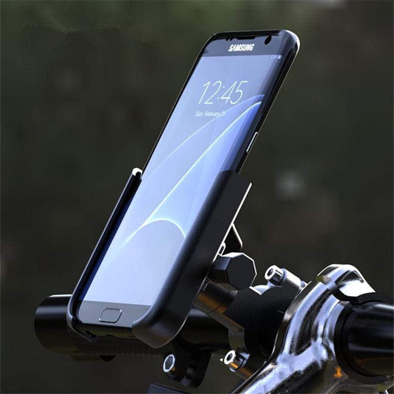 Bike Phone Holder CNC Motorcycle Handlebar Mobilephone Support Aluminum Alloy 360 Rotation MTB Road Bicycle Mount Accessories - Pogo Cycles