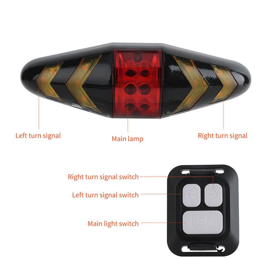 Bike Rear Lamp Smart Bike Wireless Remote Turn Signal Lights Bicycle LED Taillight Easily Installation Personal Bicycle Parts - Pogo Cycles