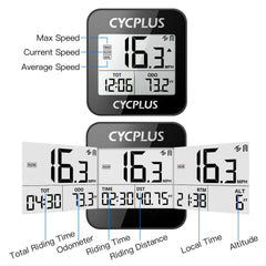 CYCPLUS Cycling GPS Bicycle Computer Bike Accessories Speedometer LED IPX6 Waterproof Odometer Wireless Stopwatch - Pogo Cycles