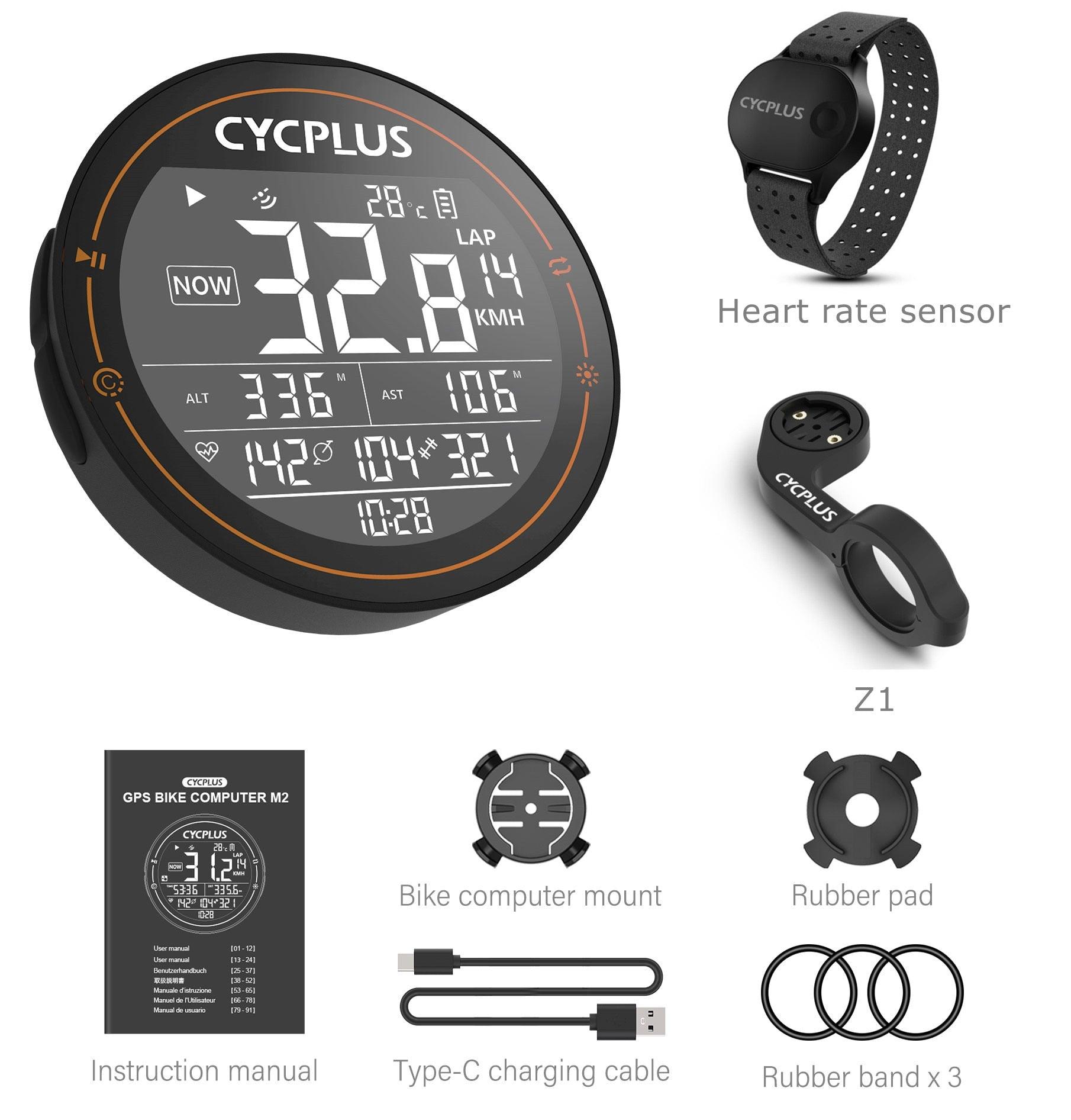 CYCPLUS M2 GPS Bicycle Computer Cycling Speedometer Bike Accessories Speed Odometer Waterproof Bluetooth ANT for Road Bike MTB - Pogo Cycles