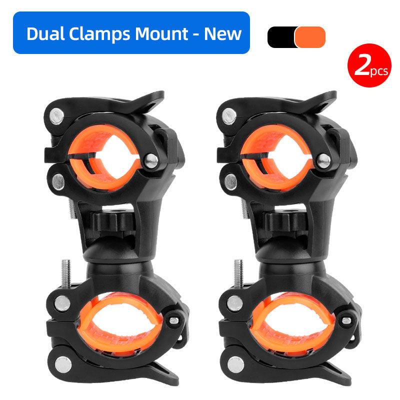 Deemount Bicycle Light Bracket Bike Lamp Holder LED Torch Headlight Pump Stand Quick Release Mount 360 Degree Rotatable HLD-211 - Pogo Cycles