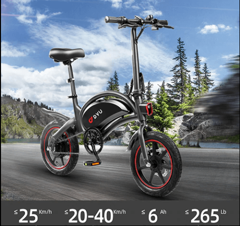 DYU D3F Upgraded Folding Electric Bike - Pogo Cycles