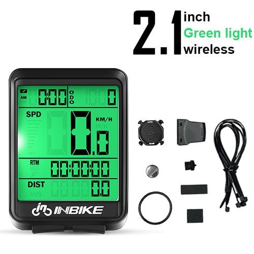 INBIKE Waterproof Bicycle Computer Wireless And Wired MTB Bike Cycling Odometer Stopwatch Speedometer Watch LED Digital Rate - Pogo Cycles