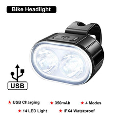 LED Bike Taillight Bicycle Front Rear Light USB Rechargeable Safety Warning Bike Headlight Lamp Safety Bicicleta Для Велосипеда - Pogo Cycles