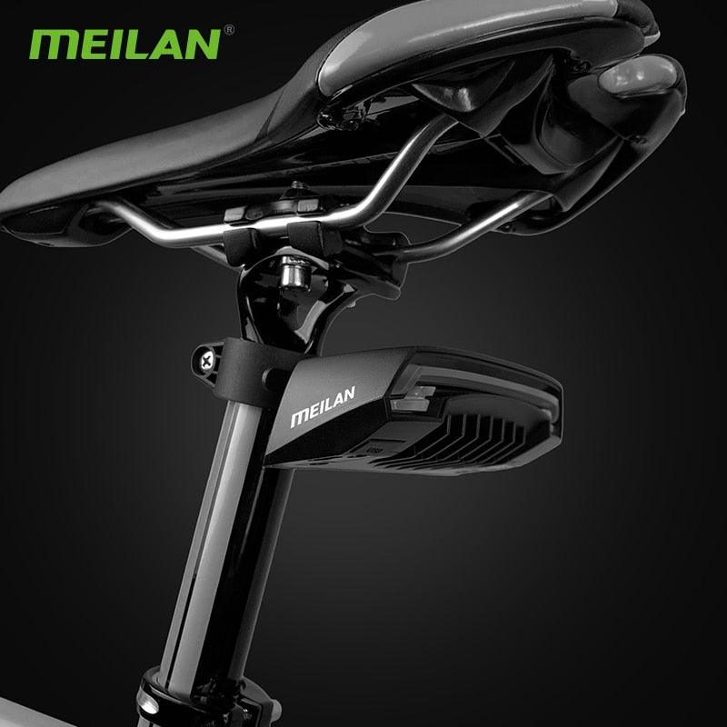 Meilan X5 Wireless Bike Bicycle Rear Light Laser Tail Lamp Smart USB Rechargeable Cycling Accessories Giyo r1 Remote Turn Led - Pogo Cycles