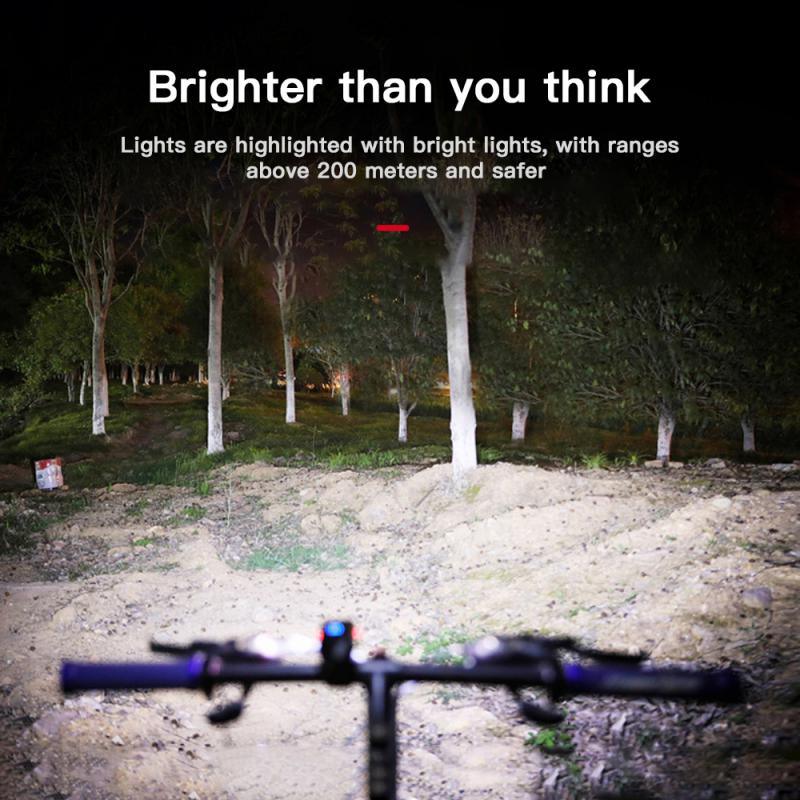 MTB Mountain Bicycle Lamp Bicycle Light Front Rear Taillight USB Rechargeable Waterproof MTB Bike Headlight Cycling Flashlight - Pogo Cycles