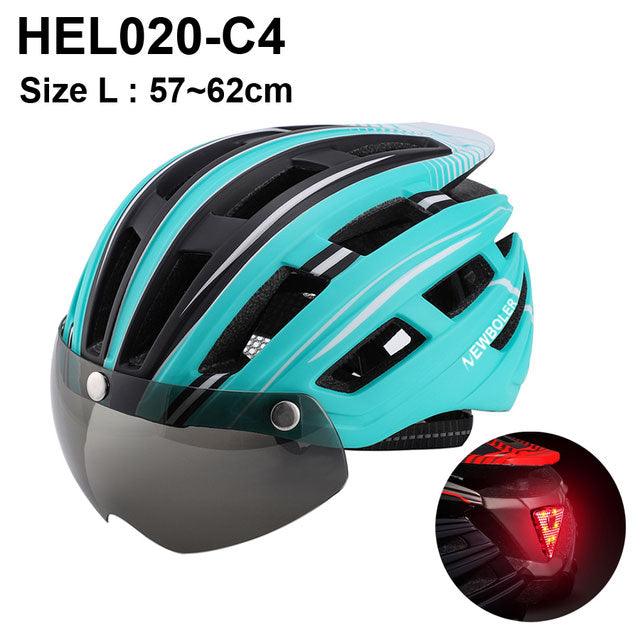 NEWBOLER Cycling Helmet Man Women LED Light Helmet Road Mountain Bike Helmet Lens For Riding Bicycle Sports Skateboard Scooter - Pogo Cycles