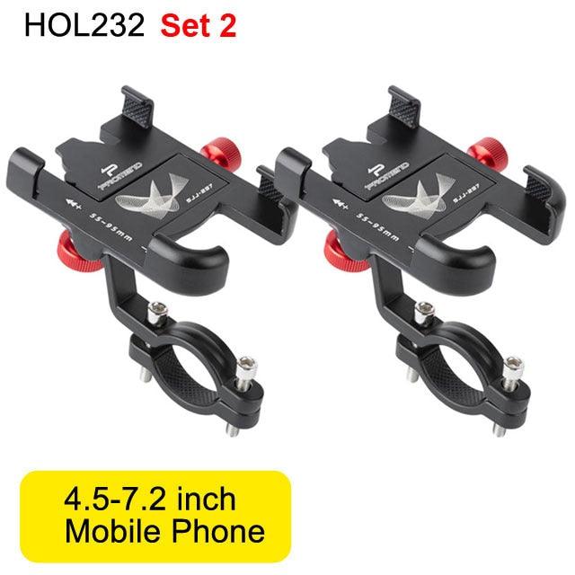 NEWBOLER MTB Phone Mount Stand Bicycle Holder 360° Rotatable Aluminum Adjustable Bike Phone Holder Non-slip Cycling Bracke - Pogo Cycles