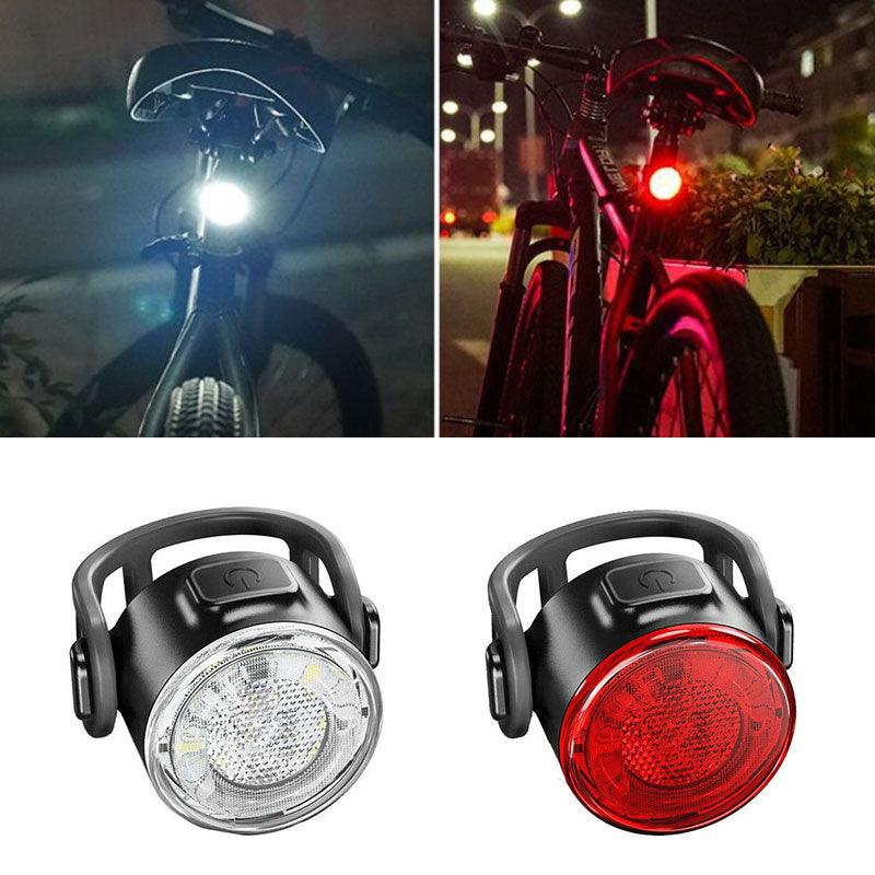 Red/White USB Rechargeable Cycling Taillight Front Bicycle Lamp 6 Modes Bike Warning Rear Light Safety Night Riding Bike Light - Pogo Cycles