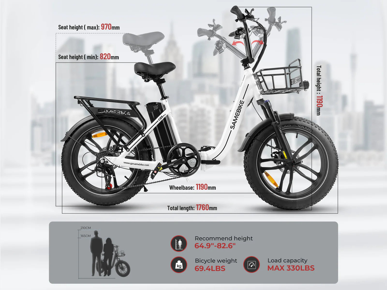 Samebike C05 Pro Electric Bike - UK - Pogo Cycles