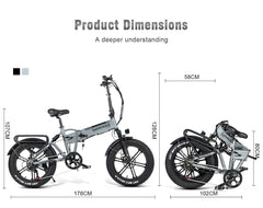 Samebike XWLX09 Fat Tire Electric Bike - Pogo Cycles available in cycle to work