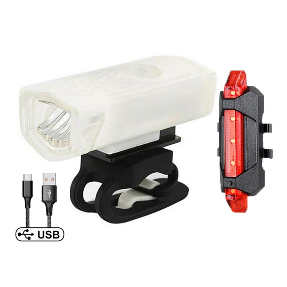 USB Rechargeable Bike Light Set Front Light with Taillight Easy to Install 3 Modes Bicycle Accessories for the Bicycle - Pogo Cycles