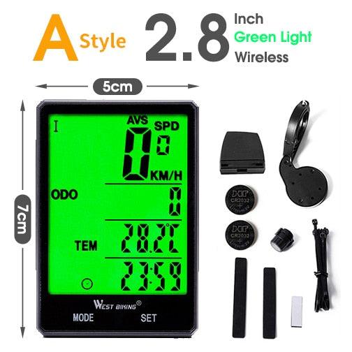 WEST BIKING Bicycle Cycling Computer Wireless Wired Waterproof digital Bike Speedometer Odometer - Pogo Cycles