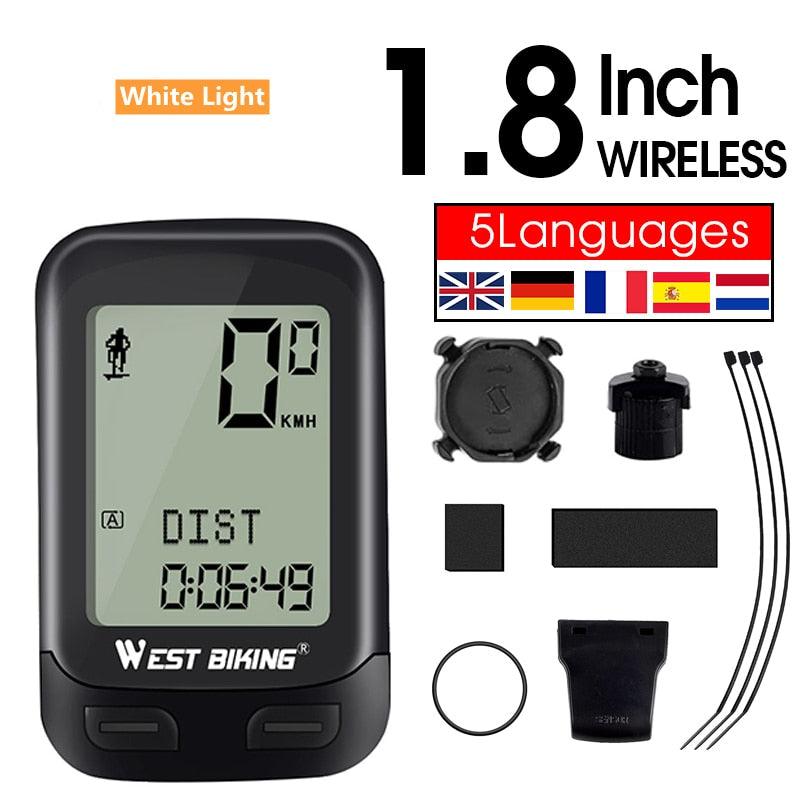 WEST BIKING Bicycle Cycling Computer Wireless Wired Waterproof digital Bike Speedometer Odometer - Pogo Cycles