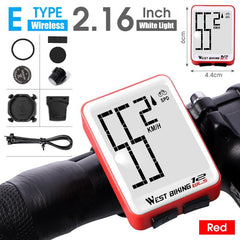 WEST BIKING Bike Computer Multifunction LED Digital Rate MTB Bicycle Speedometer Wireless Cycling Odometer Computer Stopwatch - Pogo Cycles