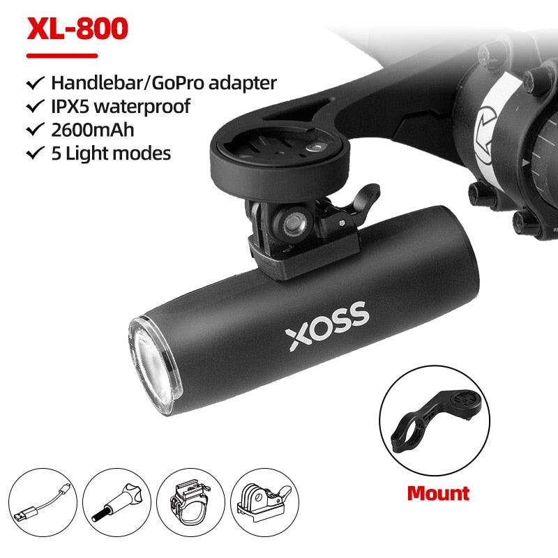 XOSS Bike Light Headlight 400/800/1500 Lm Waterproof USB Rechargeable MTB Front Lamp Head Lights Bicycle Flash Torch - Pogo Cycles