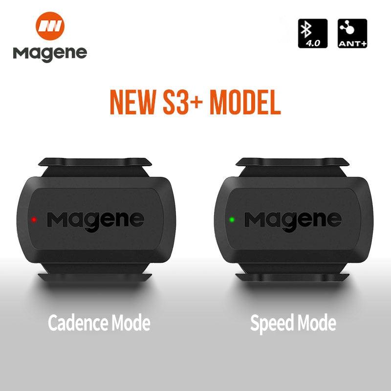 Magene S3+ Speed Cadence Sensor ANT Bluetooth Computer Speedmeter Dual Sensor Bike Accessories Compatible with WahooOnelap Zwift - Pogo Cycles